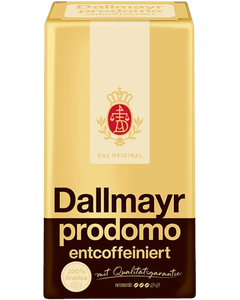 dallmayr, prodomo, dallmayr cafea, dallmayr decofeinizat, cafea dallmayr decaf, cafea, decaf, decofeinizata, cafea decofeinizata, Dallmayr Prodomo Decaf 500g cafea macinata