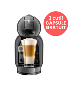 Aparat capsule cafea Krups Nescafe Dolce Gusto Mini Me KP123810 negru & gri + set 3 buc. Dolce Gusto Iced Frappe 16 capsule cafea, capsule cafea, capsule Krups, aparat capsule cafea, aparat Nescafe dolce, aparat krups gNescafe Dolce Gusto Mini Me KP123810