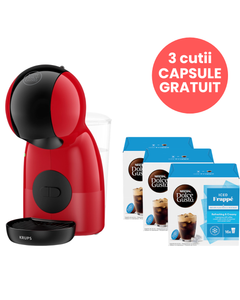 Aparat capsule cafea Krups Nescafe Dolce Gusto Piccolo XS KP1A3510 negru & rosu, aparat capsule cafea, espressor capsule, Krups Dolce Gusto, espressor manual, aparat cafea Dolce Gusto, Aparat capsule cafea Krups, Aparat capsule cafea Nescafe Dolce Gusto