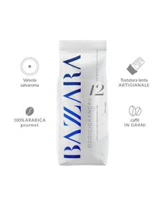 Bazzara Miscela Dodicigrancru 1kg cafea boabe, cafea bazzara, bazzara boabe, cafea boabe origine, cafea 100% arabica, cafea miscela, espresso arabica, cafea boabe premium, cafea bazzara, cafea bazzara 1kg 