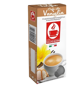 Bonini Vaniglia 10 capsule cafea compatibile Nespresso, capsule nespresso, capsule compatibile, capsule compatibile Nespresso, capsule ceai nespresso, ceai aromatizant, capsule ceai ieftine, capsule nespresso ieftine