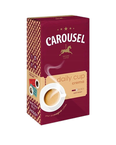 cafea macinata, carousel cafea macinata, cafea fina, cea mai fina cafea, cafea arabica, carousel crema, carousel daily cup, carousel daily cup crema, Carousel Daily Cup Crema cafea macinata 500g