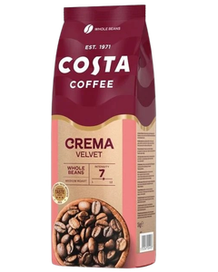 Costa Caffe Crema Velvet cafea boabe 1kg, cafea boabe, cafea costa, cafea boabe costa, costa caffe vlevet blend, cafea costa 1 kg, cafea costa velvet,  costa colombian roast, costa espresso, cafea boabe 1kg costa