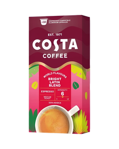 Costa Signature Espresso, Costa bright blend Espresso 10 capsule compatibile Nespresso, capsule nespresso, capsule costa nespresso, costa nespresso, cafea nespresso, cafea capsule, cafea costa
