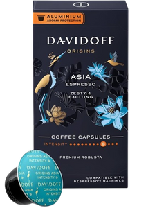 capsule nespresso, nespresso davidoff, davidoff origins nespresso, cafea nespresso, davidoff capsule, Davidoff Origins Asia 10 capsule cafea aluminiu compatibile Nespresso, capsule davidoff nespresso, davidoff fine aroma capsule, cafea nespresso davidoff,