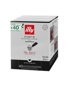 cialde illy, paduri ese cafea, illy paduri cafea, paduri easy serving espresso, cialde ese illy, Illy Forte 40 paduri ESE cutie carton