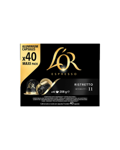 L'Or Espresso Ristretto 40 capsule aluminiu compatibile Nespresso, L'OR Espresso Ristretto, L'OR Ristretto 40 capsule, capsule cafea L'OR Ristretto, capsule compatibile Nespresso, L'OR Espresso capsule, cafea Arabica, capsule cafea aluminiu