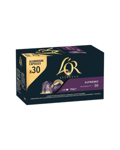 L'Or Espresso Supremo 30 capsule aluminiu compatibile Nespresso, L'OR Espresso Supremo, L'OR Supremo 30 capsule, capsule cafea L'OR Supremo, capsule compatibile Nespresso, L'OR Espresso capsule, cafea Arabica, capsule cafea aluminiu