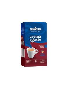 Lavazza Crema e Gusto Gusto Ricco cafea macinata 250g, lavazza crema e gusto ricco, crema e gusto ricco, cafea macinata crema e gusto ricco, cafea lavazza crema, cafea gusto ricco, cafea macinata 250g, cafea italiana, cafea tare, cafea robusta, cafea crem
