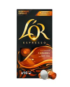 L'Or Espresso Caramel 10 capsule compatibile Nespresso, L`Or Barista 10 capsule compatibile Nespresso, capsule nespresso, nespresso, jacobs nespresso, L`Or Espresso India 10 capsule compatibile Nespresso, capsule lor, nespressor lor india, capsule lor ind