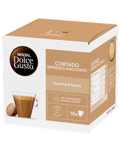 Nescafe Dolce Gusto Cortado Espresso Macchiato 16 capsule, Nescafe Dolce Gusto Cortado, Nescafe Cortado, Espresso Macchiato, capsule cafea Nescafe, capsule Dolce Gusto, cafea Dolce Gusto Cortado, Nescafe capsule, Cortado Espresso Macchiato, capsule compat