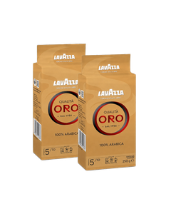 Pachet 2 x Lavazza Qualita Oro 250g cafea macinata , jacobs crema, jacobs edition, cafea jacobs, cafea jacobs 1kg, boabe jacobs, cafea boabe jacobs, jacobs auslese crema, cafea auslese jacobs 