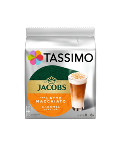 capsule cafea, capsule tassimo, capsule tassimo caramel, Tassimo Jacobs Latte Macchiato Caramel 16 capsule
