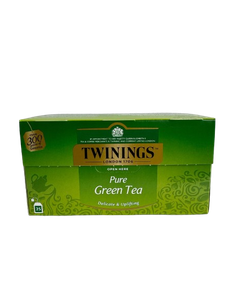 ceai verde, ceai slabit, ceai pliculete, 25 plicuri ceai, ceai twinings, ceai verde twinings, ceai ieftin, Twinings Pure Green ceai verde pur 25 pliculete
