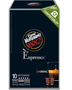 Vergnano Intenso 10 capsule compatibile Nespresso, Vergnano Intenso, cafea arabica, cafea robusta, cafea boabe, vergnano, cafea vergnano, cafea boabe vergnano, cafea intenso vergnano, Vergnano Intenso, capsule vergnano