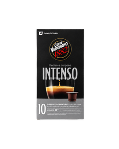 Vergnano Intenso 10 capsule compatibile Nespresso, Vergnano Intenso, cafea arabica, cafea robusta, cafea boabe, vergnano, cafea vergnano, cafea boabe vergnano, cafea intenso vergnano, Vergnano Intenso, capsule vergnano