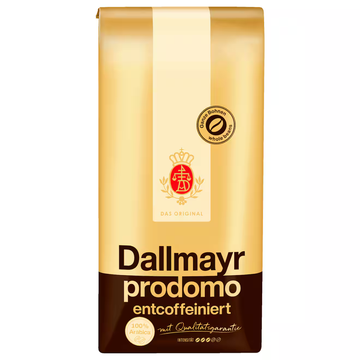 cafea decaf, cafea decofeinizata, cafea boabe decaf, cafea boabe decofeinizata, dallmayr decaf, Dallmayr Prodomo Decaf 500g cafea boabe