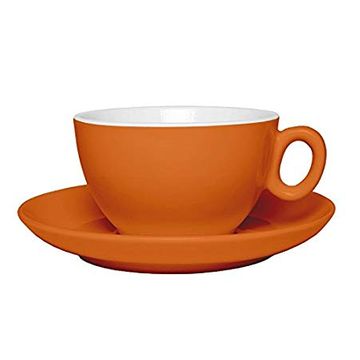 Inker cesti portocalii cappuccino cu farfurii 6 buc