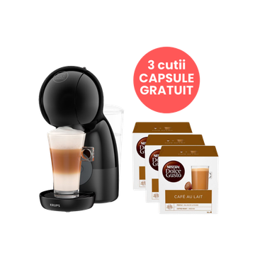 Aparat capsule cafea Krups Nescafe Dolce Gusto Piccolo XS KP1A3B10 negru, capsule cafea, capsule Krups, aparat capsule cafea, aparat Nescafe dolce, aparat krups gusto piccolo negru