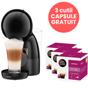 Aparat capsule cafea Krups Nescafe Dolce Gusto Piccolo XS KP1A3B10 negru, capsule cafea, capsule Krups, aparat capsule cafea, aparat Nescafe dolce, aparat krups gusto piccolo negru