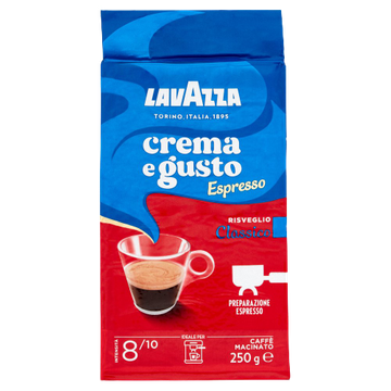 Lavazza Crema e Gusto Espresso, 250g, cafea macinata, cafea lavazza, lavazza macinata, lavazza barista, barista, cafea 250g, cafea vidata, cafea macinata vid, cafea lavazza 250g, crema e gusto, lavazza espresso, crema e gusto espresso, espresso 250g, 