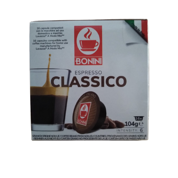 a modo mio, paduri a modo mio, capsule covim, cafea capsule, capsule a modo mio, capsule cafea, capsule ieftine, capsule aparat lavazza, Bonini Classico compatibile A Modo Mio 16 buc
