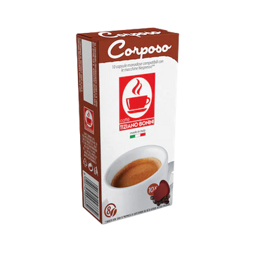 Bonini Corposo 10 capsule cafea compatibile Nespresso, Bonini Caffè al Caramello capsule compatibile Nespresso 10 buc, Bonini Classico 10 capsule cafea compatibile Nespresso, Bonini Cioccolato 10 capsule cafea compatibile Nespresso, Bonini Carloca 10 caps
