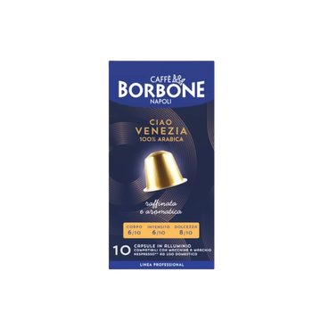 Borbone Ciao Venezia 10 capsule aluminiu compatibile Nespresso, Borbone Ciao Venezia, capsule compatibile Nespresso, capsule cafea, capsule Borbone, capsule Ciao Venezia, cafea capsule, cafea capsule borbone