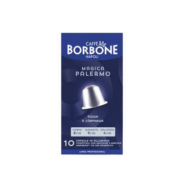 Borbone Magica Palermo 10 capsule aluminiu compatibile Nespresso, Borbone Magica Palermo, capsule compatibile Nespresso, capsule cafea, capsule Borbone, capsule Magica Palermo, cafea capsule, cafea capsule borbone