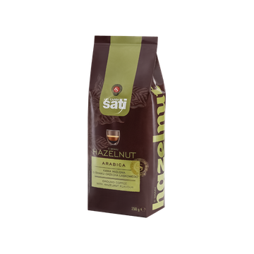 Cafe Sati Hazelnut 250g cafea macinata, Cafe sati macinata, Cafe Sati cafea macinata, cafea Sati Hazelnut , cafea Cafe Sati boabe, cafea macinata 500g, cafea Cafe Sati 500g, cafea macinata parfumata, cafea macinata cremoasa, cafea aromata, espresso, cafea