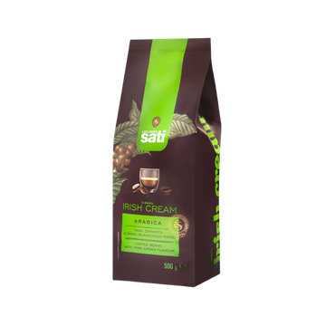 Cafe Sati Irish Cream 500g cafea boabe, Cafe sati boabe, Cafe Sati cafea boabe, cafea Sati Irish Cream, cafea Cafe Sati boabe, cafea boabe 500g, cafea Cafe Sati 500g, cafea boabe parfumata, cafea boabe cremoasa, cafea aromata, espresso, cafea espresso Caf