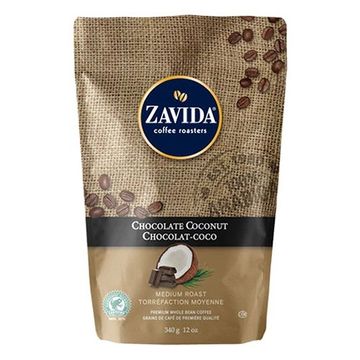 Zavida Chocolate Coconut cafea boabe cu aroma de ciocolata si cocos 340gr