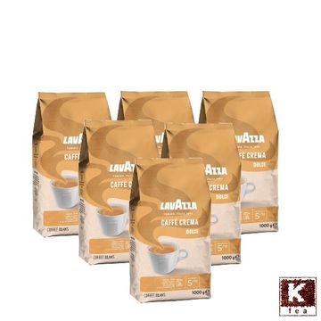 Pachet 6 x Lavazza CaffeCrema Dolce cafea boabe 1kg