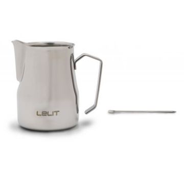 LELIT 350ml lattiera inox + accesoriu latte art