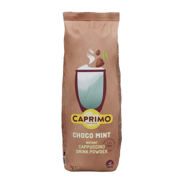 Caprimo Cappuccino, cappuccino 1kg, caprimo, cappuccino instant, cappuccino choco mint, caprimo cappuccino menta, cappuccino menta