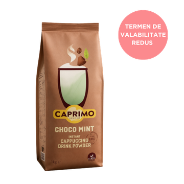 Caprimo Cappuccino, cappuccino 1kg, caprimo, cappuccino instant, cappuccino choco mint, caprimo cappuccino menta, cappuccino menta