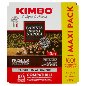 Kimbo Barista Espresso Napoli, capsule cafea compatibile Nespresso, capsule nespresso, cafea nespresso, kimbo nespresso, 60 capsule compatibile nespresso kimbo