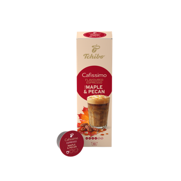 Tchibo Cafissimo Maple Pecan, capsule Tchibo Maple Pecan, capsule Tchibo Cafissimo, capsule cafea Tchibo, cafea Tchibo Maple Pecan, capsule cafea aromata, cafea cu aroma de artar, cafea cu aroma de nuci pecan, capsule espresso Tchibo, capsule pentru espre