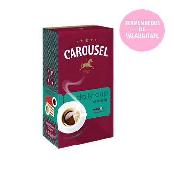 cafea macinata, cafea carousel, cafea macinata carousel, carousel macinata, carousel coffee, Carousel Daily Cup Classic cafea macinata 500g 