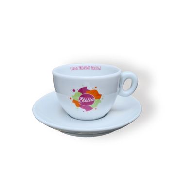 Etolia cesti ceramice cappuccino cu farfurii 6 buc