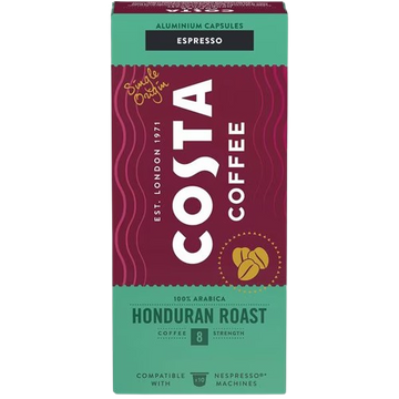 Costa Honduran Espresso 10 capsule compatibile Nespresso, cafea costa honduran, capsule nespresso, capsule costa nespresso, costa nespresso, cafea nespresso, cafea capsule, cafea costa