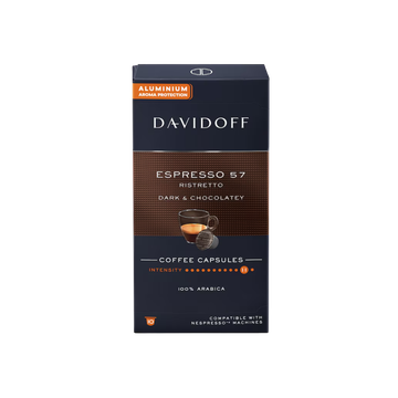 Davidoff Espresso 57 capsule aluminiu compatibile Nespresso, capsule nespresso, cafea nespresso, davidoff capsule, capsule davidoff nespresso, davidoff fine aroma capsule, cafea nespresso davidoff, capsule cafea, capsule cafea aluminiu, capsule cafea davi