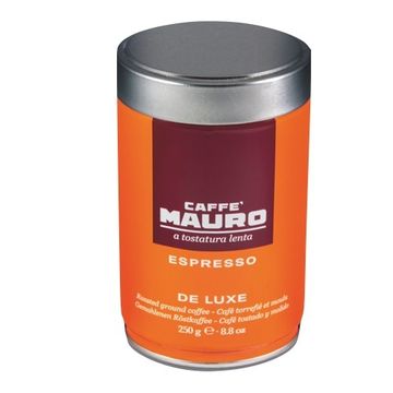 Mauro De Luxe cafea macinata cutie metalica 250g