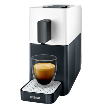 Cremesso Easy Shell White - Midnight Black espressor capsule automat + 16 capsule cadou