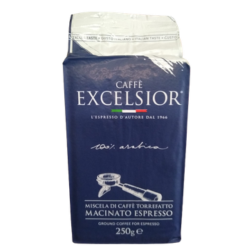 cafea excelsior, cafea 100% arabica, cafea macinata 250g, cafea excelsior 100% arabica, Excelsior Espresso 100% Arabica 250g cafea macinata, Excelsior Gusto Italiano 250g cafea macinata cutie metalica, Excelsior Kilimangiaro cialde ESE 18 buc, cafea Excel