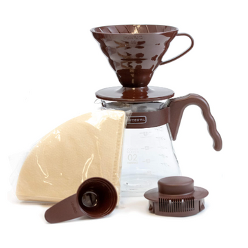 Hario V60 set pour over marimea 02 maro VCSD-02CBR