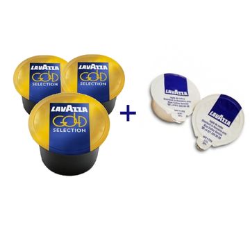 Pachet 3 x Capsule Lavazza Blue Gold Selection + 1 x Lavazza lapte condensat 120 capsule