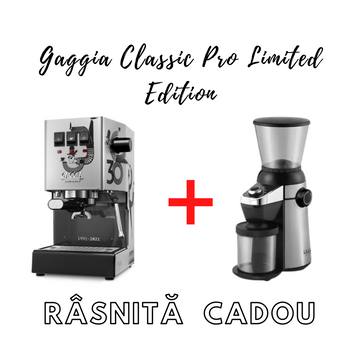 Gaggia Classic PRO, Editie Limitata Aniversara 30 ani espressor manual + rasnita cadou