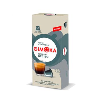 Gimoka Deciso 10 capsule cafea compatibile Nespresso, capsule nespresso, capsule compatibile nespresso, capsule cafea nespresso, capsule gimoka, capsule illy nespresso, capsule lavazza nespresso, cafea nespresso, 10 capsule cafea, capsule cafea compatibil