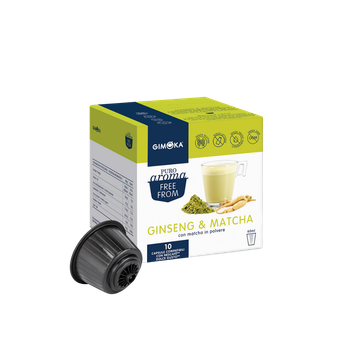 Gimoka Ginseng Matcha capsule compatibile Dolce Gusto 10 buc, capsule gimoka, Gimoka Ginseng Matcha, capsule Dolce Gusto, capsule cafea, capsule cafea matcha, matcha, capsule Gimoka Ginseng Matcha